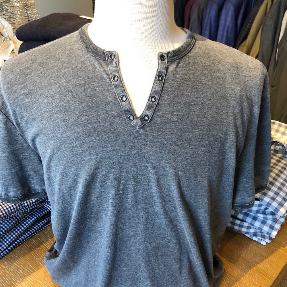 NWT John Varvatos Short Sleeve, Detailed V-Neck